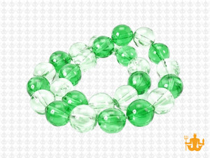10mm Dark & Light Green Quartz Round Beads 15.5" synthetic [10x28]