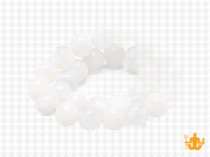 10mm Polish & Matte White Quartz Round Beads 15.5" [10x39]