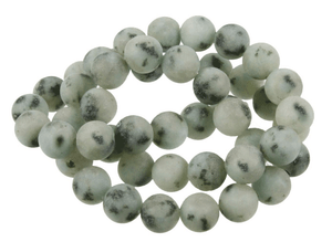 10mm Matte Kiwi Agate Round Beads 15.5" natural [10a19m]