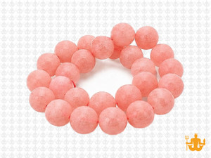 10mm Matte Cherry Quartz Round Beads 15.5" synthetic [10a41m]