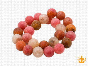 10mm Matte Fire Cherry Quartz Round Beads 15.5" synthetic [10a46m]