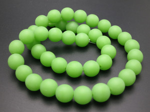 10mm Matte Chrysprase Round Beads 15.5" synthetic [10a71m]