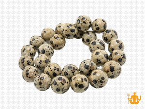 10mm Matte Dalmatian Jasper Round Beads 15.5" natural [10b23m]