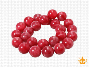 10mm Rhodonite Jade Round Beads 15.5" dyed [10b5d]