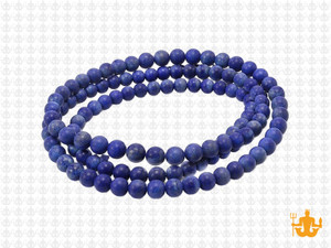 4mm Matte Lapis Lazuli Round Beads 15.5" dyed [4m3m]