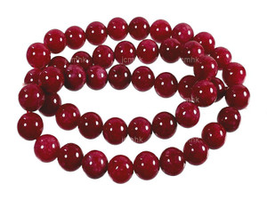 8mm Red Jade Round Beads 15.5" dyed [8b5r]