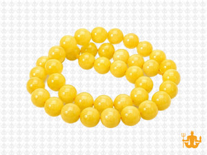 8mm Yellow Jade Round Beads 15.5" dyed [8b5y]