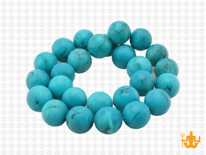 10mm Matte Tibetan Turquoise Round Beads 15.5" stabilized [10c66m]