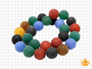 10mm Matte Mix Agate Round Beads 15.5" dyed [10d29m]