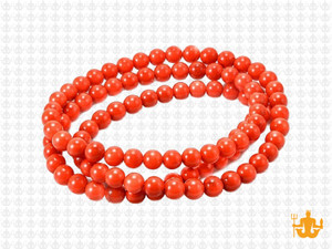 4mm Orange Magnesite Round Beads 15.5" [4th]
