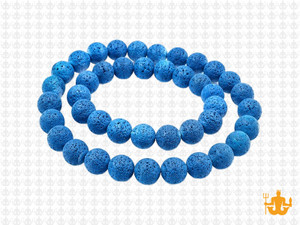 6mm Volcano Turquoise Lava Round Beads 15.5" dyed [6kt]