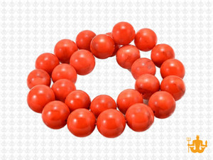 10mm Orange Magnesite Round Beads 15.5" [10th]
