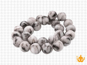 10mm Matte Zebra Agate Round Beads 15.5" natural [10r43am]