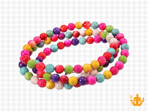4mm Matte Mix Magnesite Round Beads 15.5" [4txm]