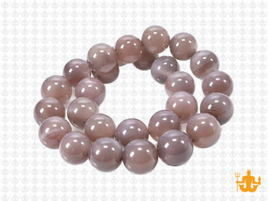 10mm Gray Agate Round Beads 15.5" natural [10r64]
