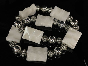 18x25mm White Jade Rectangle Carved Beads 15.5" natural [wa300b]