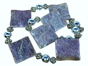 40mm Plum Jade Diamond Beads 15.5" natural [wa302b]