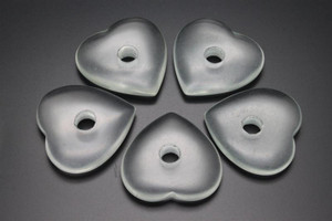 35mm Crystal Heart Donut Beads 2pcs. [y942b]