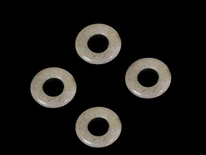 25mm Aragonite Donut Beads 2pcs. [y945a]