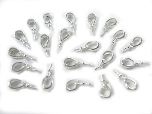 925 Sterling Silver 4x6mm Bali Pendant Pin 5Pc. [y700d]