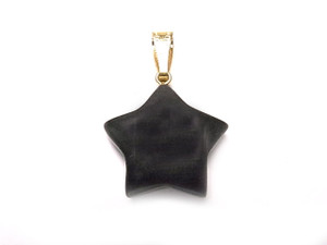 20mm Black Onyx Star Pendant [y106d]