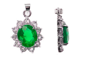 18x28mm Yellow Topaz Tear Drop Rhinestone Pendant [y104m]