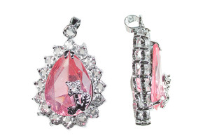 17x30mm Siam Ruby Red Marquise Rhinestone Pendant [y104g]