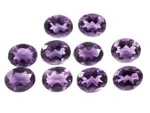 5x7mm Amethyst Faceted Oval Brilliant cut 1Pc Approximate 0.9 Ct. [y318f]
