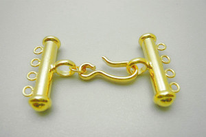 14K Gold Plated 40mm 4 Row Clasp [y529a]