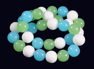 12mm Mix Quartz Round Beads 15.5" synthetic [12x45]