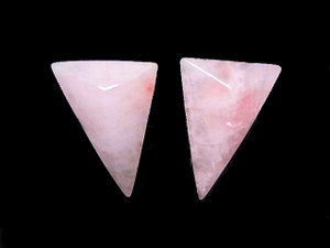 28mm Rose Quartz Clip Earring [y112f]
