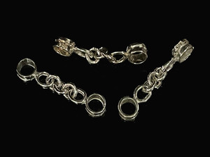 925 Sterling Silver 32mm Twin ring (for 4mm Tube) Setting [y707a]