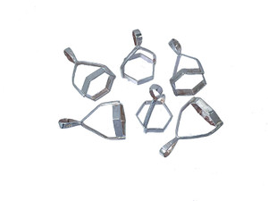 925 Sterling Silver Pendant Setting for 12mm Hexagon [y732a]