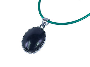 12x16mm Black Onyx Oval Cabochon Pendant [y849ap]