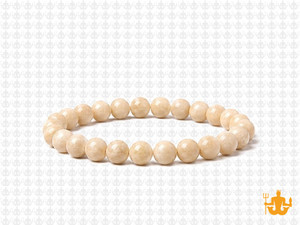 6mm River Fossil Elastic Bracelet 7.5" natural [b2c34]