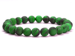 6mm Green Tiger Eye Elastic Bracelet 7.5" dyed [b2g3g]