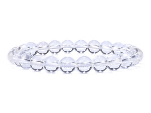 6mm Rock Crystal Elastic Bracelet 7.5" natural [b2r5]