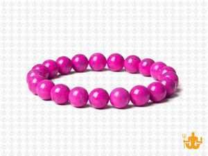 8mm Pink Magnesite Elastic Bracelet 7.5" [b3tf]