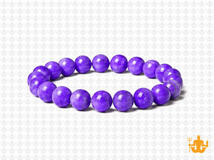 8mm Purple Magnesite Elastic Bracelet 7.5" [b3tp]