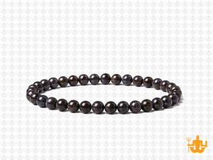 4mm Bronzite Elastic Bracelet 7.5" natural [b1r72]