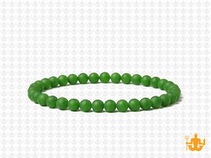 4mm Matte Green Agate Elastic Bracelet 7.5" dyed [b1f13m]