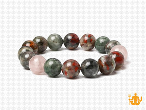 10mm Africa Blood Agate Elastic Bracelet 7.5" natural [b4r71]
