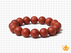 10mm Matte Red Jasper Elastic Bracelet 7.5" natural [b4r12m]