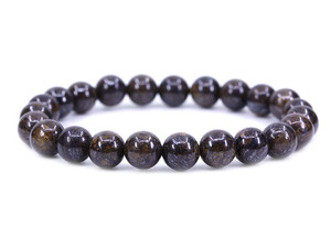 10mm Matte Bronzite Elastic Bracelet 7.5" natural [b4r72m]