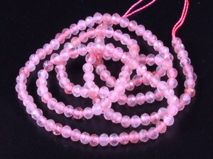 3mm Pink Crystal Glass Faceted Beads 15.5" 140-150pcs. [u23f]