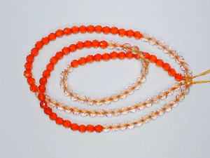 3mm Mix Salmon Crystal Glass Faceted Beads 15.5" 140-150pcs. [u23xn]