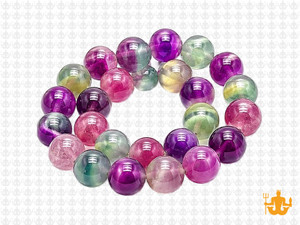 10mm Purple Fluorite Round Beads 15.5" [10b8]