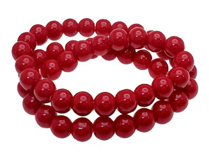 6mm Coral Quartz Round Beads 15.5" synthetic [6a77]