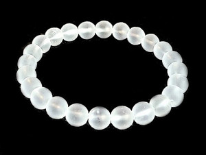6mm Matte Crystal Elastic Bracelet 7.5" synthetic [b1a5m]