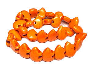 16x22mm Yellow Magnesite Zuni Bear Beads 15.5" [t478h]
